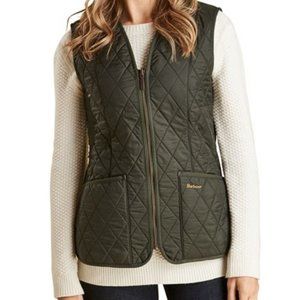 Barbour Betty Fleece Liner Vest Olive Size 4
